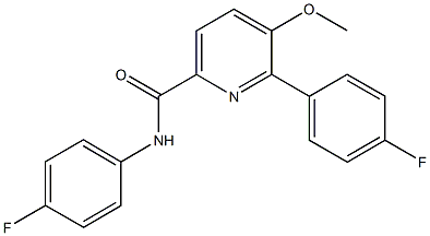 N,6-bis(4-fluorophenyl)-5-methoxy-2-pyridinecarboxamide Structure