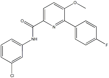 N-(3-chlorophenyl)-6-(4-fluorophenyl)-5-methoxy-2-pyridinecarboxamide Struktur