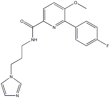 6-(4-fluorophenyl)-N-[3-(1H-imidazol-1-yl)propyl]-5-methoxy-2-pyridinecarboxamide Struktur