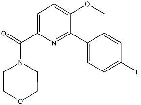 2-(4-fluorophenyl)-6-(4-morpholinylcarbonyl)-3-pyridinyl methyl ether 化学構造式