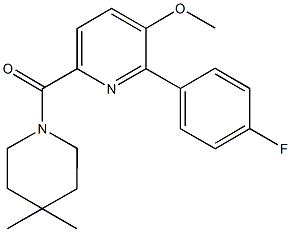 6-[(4,4-dimethyl-1-piperidinyl)carbonyl]-2-(4-fluorophenyl)-3-pyridinyl methyl ether,1034737-97-7,结构式