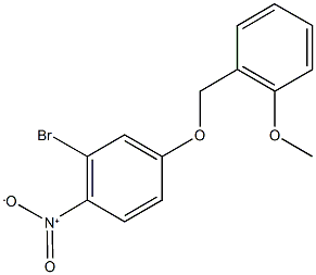 2-bromo-4-[(2-methoxybenzyl)oxy]-1-nitrobenzene Struktur