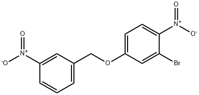 2-bromo-1-nitro-4-[(3-nitrobenzyl)oxy]benzene 化学構造式