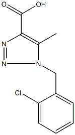 1-(2-chlorobenzyl)-5-methyl-1H-1,2,3-triazole-4-carboxylic acid Struktur
