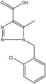 1-(2-氯苄基)-5-甲基-1H-1,2,3-三唑-4-羧酸, 1034738-41-4, 结构式