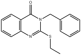 3-benzyl-2-(ethylsulfanyl)-4(3H)-quinazolinone 化学構造式