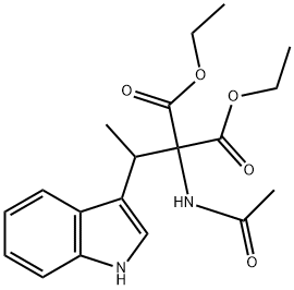 diethyl 2-(acetylamino)-2-[1-(1H-indol-3-yl)ethyl]malonate,103649-46-3,结构式