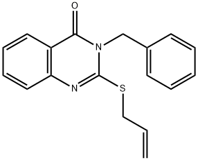 2-(allylsulfanyl)-3-benzyl-4(3H)-quinazolinone 化学構造式