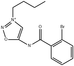 2-bromo-N-(3-butyl-1,2,3-oxadiazol-3-ium-5-yl)benzenecarboximidate 化学構造式