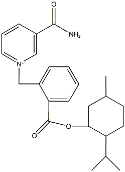 3-(aminocarbonyl)-1-(2-{[(2-isopropyl-5-methylcyclohexyl)oxy]carbonyl}benzyl)pyridinium Structure