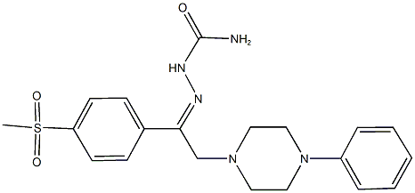 1-[4-(methylsulfonyl)phenyl]-2-(4-phenyl-1-piperazinyl)ethanone semicarbazone Structure