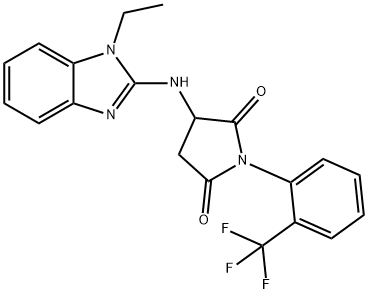 1044146-15-7 3-[(1-ethyl-1H-benzimidazol-2-yl)amino]-1-[2-(trifluoromethyl)phenyl]-2,5-pyrrolidinedione