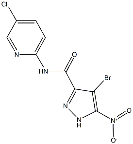 4-bromo-N-(5-chloro-2-pyridinyl)-5-nitro-1H-pyrazole-3-carboxamide Structure