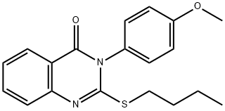 2-(butylsulfanyl)-3-(4-methoxyphenyl)-4(3H)-quinazolinone Struktur