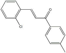 3-(2-chlorophenyl)-1-(4-methylphenyl)-2-propen-1-one 结构式