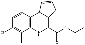 ethyl 7-chloro-6-methyl-3a,4,5,9b-tetrahydro-3H-cyclopenta[c]quinoline-4-carboxylate Struktur