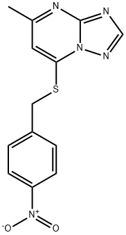 7-({4-nitrobenzyl}sulfanyl)-5-methyl[1,2,4]triazolo[1,5-a]pyrimidine Structure