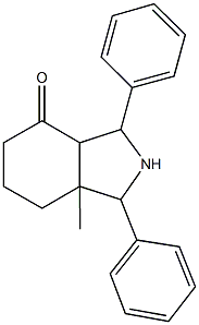 7a-methyl-1,3-diphenyloctahydro-4H-isoindol-4-one 化学構造式