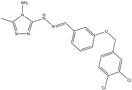 3-[(3,4-dichlorobenzyl)oxy]benzaldehyde (4-amino-5-methyl-4H-1,2,4-triazol-3-yl)hydrazone Structure