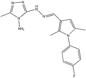 1-(4-fluorophenyl)-2,5-dimethyl-1H-pyrrole-3-carbaldehyde (4-amino-5-methyl-4H-1,2,4-triazol-3-yl)hydrazone Structure