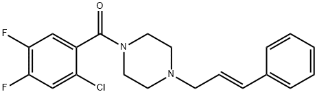 1-(2-chloro-4,5-difluorobenzoyl)-4-cinnamylpiperazine Struktur