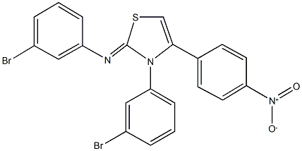 3-(3-bromophenyl)-2-[(3-bromophenyl)imino]-4-{4-nitrophenyl}-2,3-dihydro-1,3-thiazole|