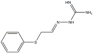 2-[2-(phenylsulfanyl)ethylidene]hydrazinecarboximidamide Struktur