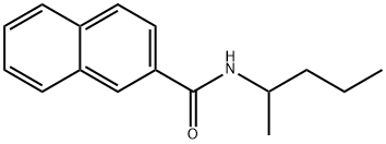 N-(1-methylbutyl)-2-naphthamide Struktur