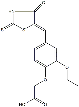 1055977-78-0 {2-ethoxy-4-[(4-oxo-2-thioxo-1,3-thiazolidin-5-ylidene)methyl]phenoxy}acetic acid