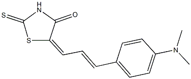 5-{3-[4-(dimethylamino)phenyl]-2-propenylidene}-2-thioxo-1,3-thiazolidin-4-one,1055980-82-9,结构式