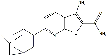 6-(1-adamantyl)-3-aminothieno[2,3-b]pyridine-2-carboxamide Struktur