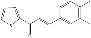 3-(3,4-dimethylphenyl)-1-(2-thienyl)-2-propen-1-one 化学構造式