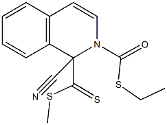 S-ethyl 1-cyano-1-[(methylsulfanyl)carbothioyl]-2(1H)-isoquinolinecarbothioate Struktur