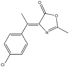 4-[1-(4-chlorophenyl)ethylidene]-2-methyl-1,3-oxazol-5(4H)-one,105962-55-8,结构式