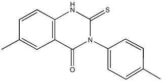 6-methyl-3-(4-methylphenyl)-2-thioxo-2,3-dihydro-4(1H)-quinazolinone|