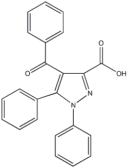 4-benzoyl-1,5-diphenyl-1H-pyrazole-3-carboxylic acid,106230-15-3,结构式