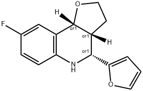 8-fluoro-4-(2-furyl)-2,3,3a,4,5,9b-hexahydrofuro[3,2-c]quinoline,1062584-14-8,结构式