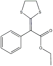 ethyl1,3-dithiolan-2-ylidene(phenyl)acetate Structure