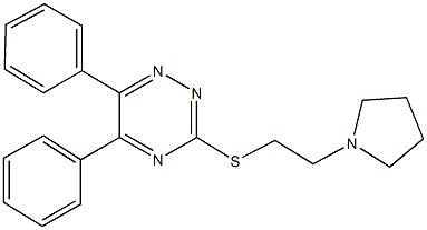 5,6-diphenyl-1,2,4-triazin-3-yl 2-(1-pyrrolidinyl)ethyl sulfide|