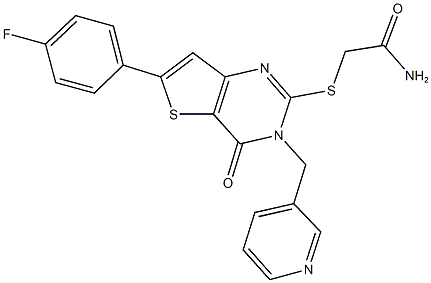 2-{[6-(4-fluorophenyl)-4-oxo-3-(3-pyridinylmethyl)-3,4-dihydrothieno[3,2-d]pyrimidin-2-yl]sulfanyl}acetamide Structure