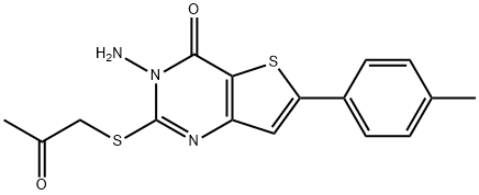 3-amino-6-(4-methylphenyl)-2-[(2-oxopropyl)sulfanyl]thieno[3,2-d]pyrimidin-4(3H)-one,1065090-20-1,结构式