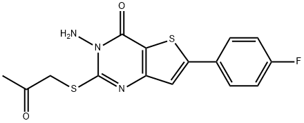 3-amino-6-(4-fluorophenyl)-2-[(2-oxopropyl)sulfanyl]thieno[3,2-d]pyrimidin-4(3H)-one Structure