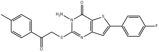 1065090-44-9 3-amino-6-(4-fluorophenyl)-2-{[2-(4-methylphenyl)-2-oxoethyl]sulfanyl}thieno[3,2-d]pyrimidin-4(3H)-one