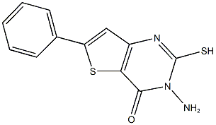 3-amino-6-phenyl-2-sulfanylthieno[3,2-d]pyrimidin-4(3H)-one 化学構造式