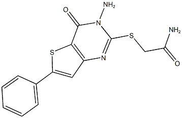 2-[(3-amino-4-oxo-6-phenyl-3,4-dihydrothieno[3,2-d]pyrimidin-2-yl)sulfanyl]acetamide 结构式