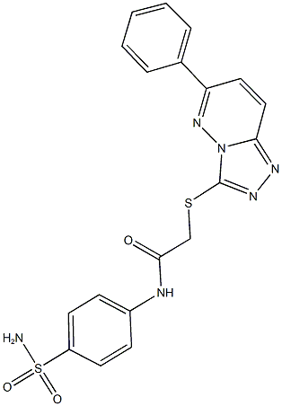 N-[4-(aminosulfonyl)phenyl]-2-[(6-phenyl[1,2,4]triazolo[4,3-b]pyridazin-3-yl)sulfanyl]acetamide Struktur