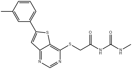 N-methyl-N'-({[6-(3-methylphenyl)thieno[3,2-d]pyrimidin-4-yl]sulfanyl}acetyl)urea|N-methyl-N'-({[6-(3-methylphenyl)thieno[3,2-d]pyrimidin-4-yl]sulfanyl}acetyl)urea