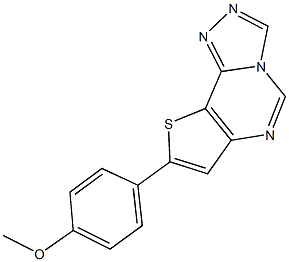 8-(4-methoxyphenyl)thieno[2,3-e][1,2,4]triazolo[4,3-c]pyrimidine Struktur