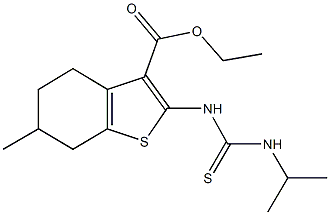 ethyl 2-{[(isopropylamino)carbothioyl]amino}-6-methyl-4,5,6,7-tetrahydro-1-benzothiophene-3-carboxylate|