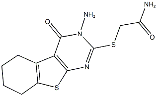 2-[(3-amino-4-oxo-3,4,5,6,7,8-hexahydro[1]benzothieno[2,3-d]pyrimidin-2-yl)sulfanyl]acetamide|